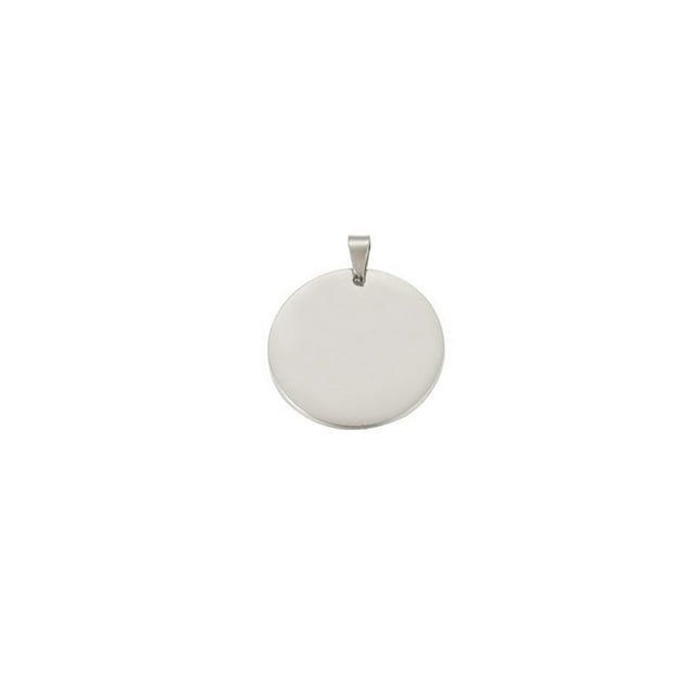 Greeniant Collar para mascotas, colgante en blanco, acero inoxidable, moda, número, arte, grabado, moda, bricolaje, fabricación de joyas, hallazgos para Suministros para perros Plata 15 mm Greeniant PT004648-02