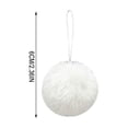 thumbnail image 3 of 12PC White Fluffy Christmas Pom Pom Ball Ornament, 2.36Inch Plush Fuzzy Hanging Balls, Christmas Tree Decorations, Holiday Hanging Pendants for Wreath, Mantel, Window, Indoor Xmas Home Party Decor, 3 of 7