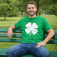 thumbnail image 3 of Mens Four Leaf Clover T Shirt Funny Saint Patricks Day Shamrock Lucky Green Tee Graphic Tees, 3 of 8