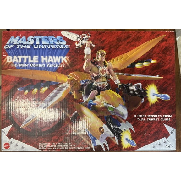 Masters of The Universe Battle Hawk He-Man Combat Aircreaft Mattel Toy