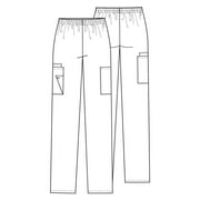Cherokee Workwear Womens Scrubs Pant Natural Rise Tapered Pull-On Cargo 4200