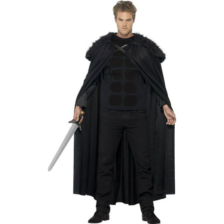 Dark Barbarian Costume with Top and Cape One Size