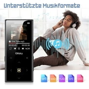 مشغل MP3 محمول Oilsky D22 / أسود 32 جيجابايت FM 1.8 / زر اللمس / 5.0 بلوتوث / متعدد اللغات