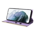 thumbnail image 3 of For Samsung Galaxy S21 FE Wallet Phone Case,PU Leather Folio Flip Kickstand,With Wrist Strap&Shoulder Strap,Card Slots,Shockproof Rugged Anti-fall Crossbody Phone Case Cover,Purple, 3 of 9