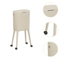 thumbnail image 5 of Cubo de basura con ruedas giratorias de 360 ​​grados, versátil, creativo, de gran capacidad. Blanco, 5 of 5