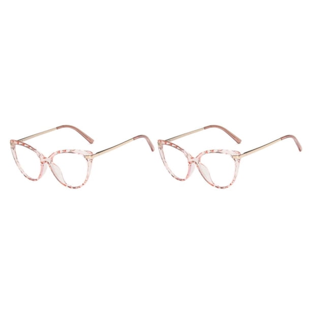 Minnieouse 1 par de gafas para mujer, triangulares, universales, HD, con estilo, protección solar, decorativas, a la moda, adorno para gafas, Rosa 2piezas
