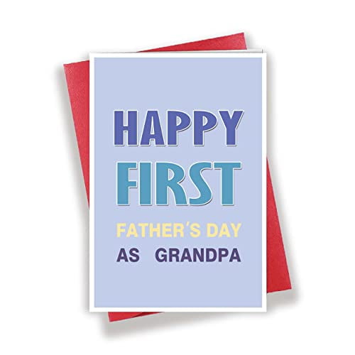 Longkado Joyeuse Fête des Pères en Tant Que Grand-Père Carte de Fête des Pères, Future Carte de Grand-Père pour Papa, Nouveau Cadeau de Fête des Pères