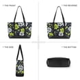 thumbnail image 6 of FORMRS Canvas Laptop Tote Bag for Women with 15.6" Computer Compartments Shoulder Handbag, White Flower Pattern, 6 of 7