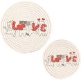 thumbnail image 7 of SKYSONIC Funny Cat Pot Holders Trivets, 2 Pcs Heat Resistant Trivets,Sweet Valentines Day Cotton Thread Weave Mats for Hot Pads Pans Pot Bowl Teapot for Kitchen Decor, 7 of 7