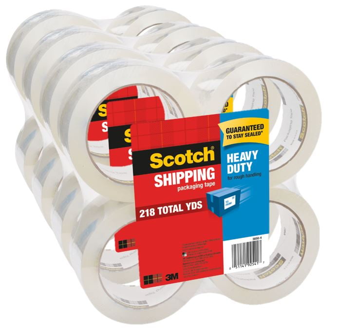 Scotch Heavy Duty Shipping/Packaging Tape, 16 Rolls, Value Pack