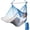 Blue/White, variant on Elegant Macrame Hanging Hammock Chair with Collapsible Metal Spreader Bar, Hand-Woven Soft-Spun Cotton Rope Swing Seat for Ultimate Comfort, Heavy-Duty Large Hammock Swing for Indoor, Bedroom, Patio,