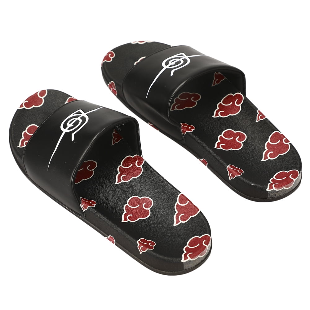 kit 2 Pares Chinelo Slide Sandália Anime Naruto Mangá Akatsuki Hatake Nuvens  Vermelhas - Escorrega o Preço