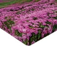 thumbnail image 2 of Ambesonne Landscape Fitted Sheet, Mountain Village Fall, Full Size, Pink Green, 2 of 3