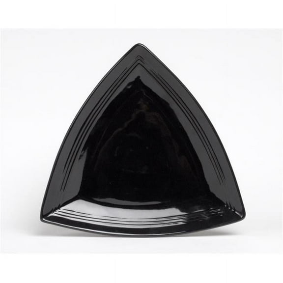 Tuxton China CBZ-1248 Concentrix 12.5 in. Triangle Plate - Black  - 6 pcs