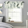 thumbnail image 3 of Abstract Geometric Light Green Stripes Valances for Windows,Rod Pocket Valance for Kitchen Bedroom Bathroom Living Room, Modern Minimal Art Window Valance Curtain Farmhouse Short Curtains 54x18in, 3 of 9
