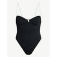 thumbnail image 2 of Time and Tru Women's and Women's Plus Size Underwire One Piece Swimsuit, Sizes XS-3X, 2 of 5