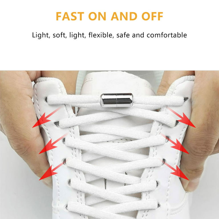 anan520 Elastic Shoelaces No-Tie Lacing System for Kids and Adult Shoes, Elastic Shoe Laces for Sneakers Black