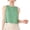 Green, variant on T Shirts for Women Size Xl Checked Print Crew Neck Sleeveless Tank with Button Front Crop Top Casual Graphic Tees for Women