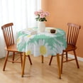 thumbnail image 3 of Round Tablecloth Daisy Floral Print 60 Inch Wrinkle Free Table Cover Kitchen Dining, 3 of 5