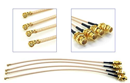 GP Electric Pack of 2 RF RG316 RP-SMA Male to RP-SMA Female Nut Bulkhead Crimp Antenna Coaxial Low Loss Cable 30 cm 12 inches 