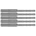 thumbnail image 2 of 5Pcs Rotary Hammer Drill Bit Cemented Carbide Tip Spiral 2 Flutes Impact Drill, 2 of 5