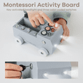thumbnail image 4 of Comfy Cubs Busy Board Truck Toy Set - Montessori Activity Board for Kids 3+ - Pacific Blue, 4 of 6