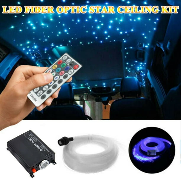 12v Diy Rgbw Fiber Optic Star Light Kit For Car Headliner Roof Ceiling Lights Com - Diy Star Ceiling In Car
