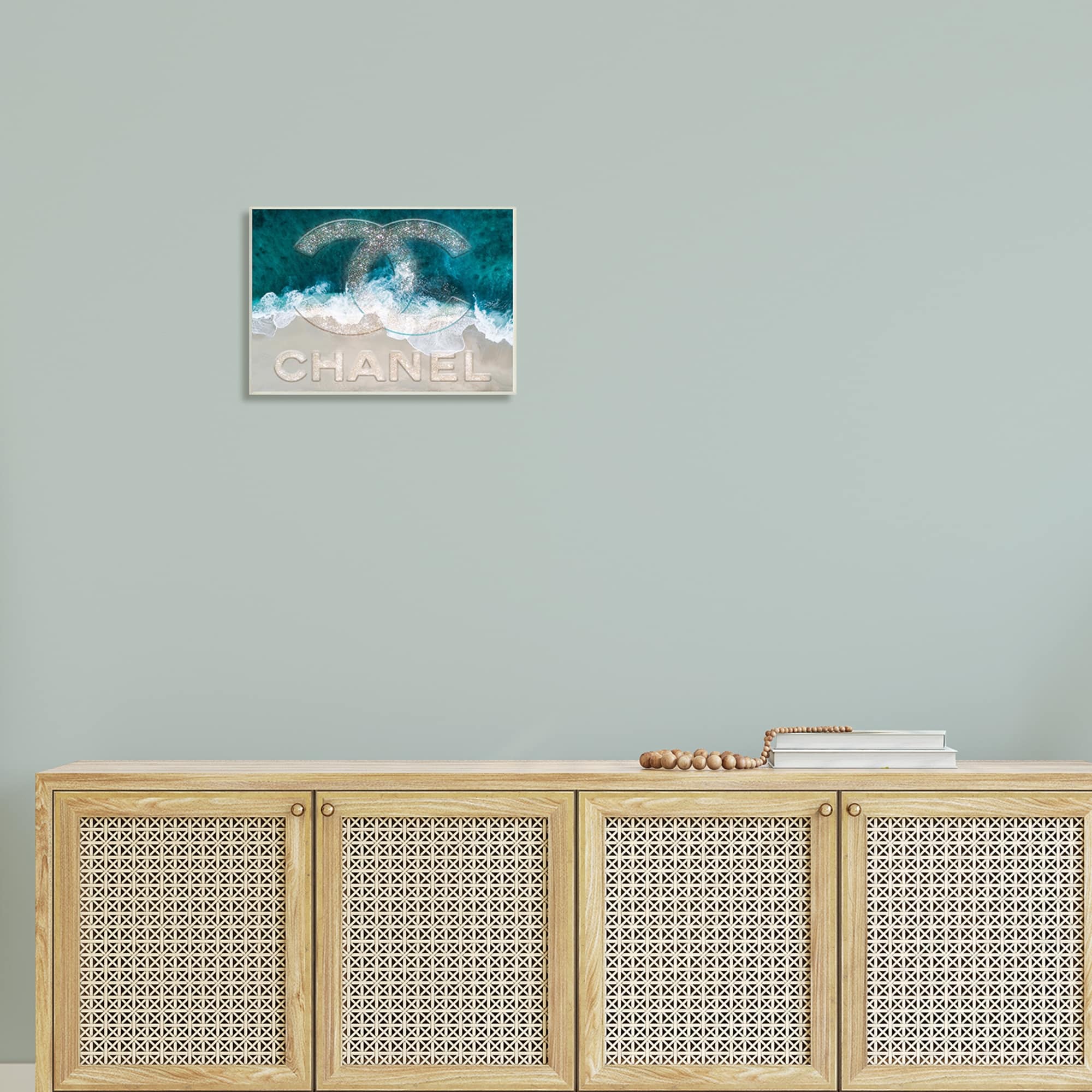 Stupell Industries Beach Waves Crashing Shoreline Glam Fashion Detail Graphic Art Unframed Art Print Wall Art, Design by Ziwei Li