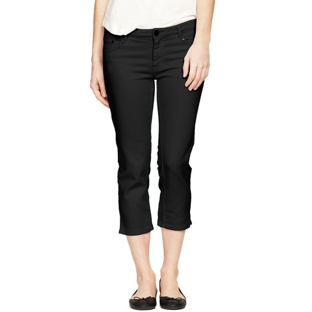 Ellos ellos Women's Plus Size Stretch Slim Capris Pants 20, Black