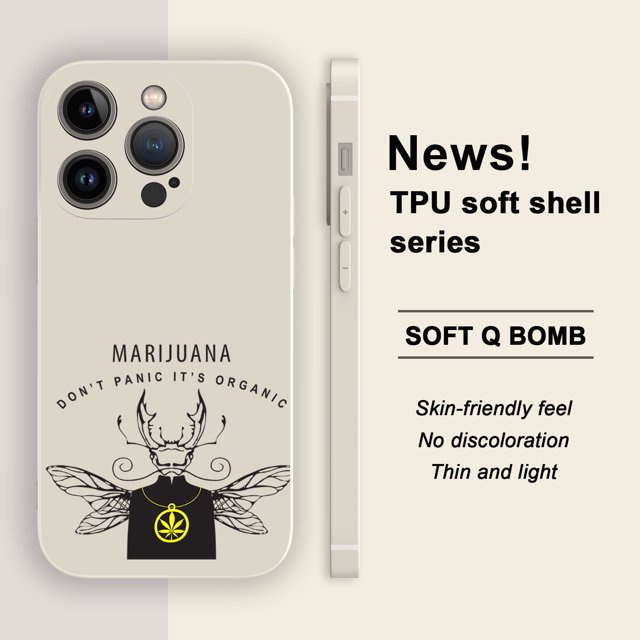 Proteja y personalice su iPhone con esta divertida funda plateada mate de doble capa con dibujos animados para teléfono