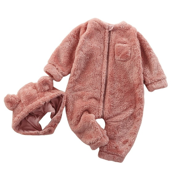 Sngxgn Baby Girl Cotton Bodysuit Long Sleeve Jumpsuit Outfits Clothes(Pink,66)