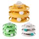 thumbnail image 5 of Methold Juguetes de tocadiscos de plástico para mascotas con bolas móviles, inteligencia de animales pequeños, entrenador de 3 niveles, ejercitador Juguetes para gatos Amarillo Methold PT003591-01, 5 of 6