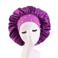 thumbnail image 1 of Bonnet de Nuit en Satin Imprimé à Grand Bord pour Femmes, Bonnet de Chimiothérapie, 1 of 4