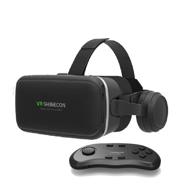 GJX VR Headset,High-Fidelity Earphones VR Glasses,Phone-Compatible Adjustable VR Accessories