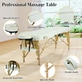 thumbnail image 5 of Dkelincs Portable Massage Table Folding Lash Bed 73"L Adjustable Massage Bed with Face Cradle & Carry Case, 350 lbs Capacity for Esthetician Beauty Tattoo Spa, Cream, 5 of 7