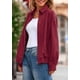 thumbnail image 3 of Abrigo PRETTYGARDEN Bomber de Ante Sintético Burdeos XXL, 3 of 8