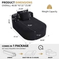thumbnail image 2 of FFH 67.3" Chaise Lounge Chair Indoor Corduroy Oversized Sleeper Sofa Bed for Living Room Deep Seat Boneless Lounge, Black, 2 of 10