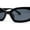 Black, variant on Womens Mod Narrow Rectangle Inset Lens Retro Sunglasses Blue