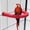 Red, variant on U Shape Parrot Perch Stand Toy Bird Platform Sand Paw Grinding Clean Stick Exercise Conure Budgie Cockatiel Cage Accessories.