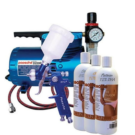 Paasche DT-800F Fast Application Tanning Kit with 500T & (Best Fast Tanning Lotion)