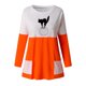 thumbnail image 4 of Sudadera con capucha larga de Halloween Casua a juego de colores sueltos con estampado de cuello redondo para mujer Fridja  ghj987+1636, 4 of 4