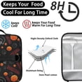 thumbnail image 4 of Basketball and Hoop Black Pattern Insulated Lunch Bag with Shoulder Strap and Bottle Holder,Bento School Lunch Bag Box,11x9.5x3.5 Inches, 4 of 5