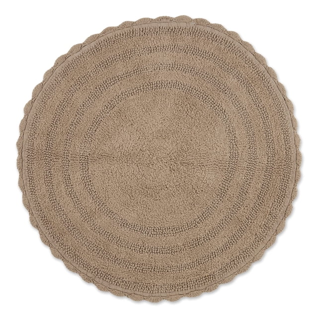Alfombra de baño DII Crochet Collection reversible de 70 cm de diámetro