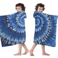 thumbnail image 4 of Colorful Tie Dye Pattern Hooded Bath Towel，50"x30" for Ages 3 To 12 Kids, Quick Dry Lightweight Soft Microfiber Hood Beach Towel Cover Up for Kids, 4 of 7