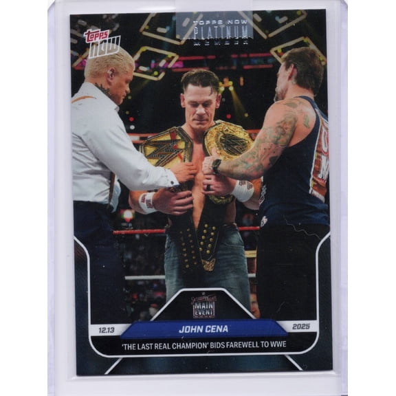 2025 Topps Now WWE John Cena #P137 Platinum Member Wrestling Card