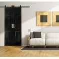 thumbnail image 2 of Millbrooke 42x84 Center Opening Vinyl Barn door kit Black, 2 of 4