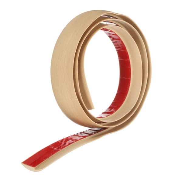 Uxcell Floor Transition Strip 1.2" 3.33ft Self Adhesive Carpet to Tile Transition Edging Trim for Uneven Floors Height 3mm, Beige Wood Grain