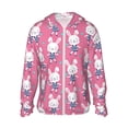 thumbnail image 2 of Lsque Rabbit Holding Flowers UPF 50+ Lightweight Sun Protection Men's Women's Long Sleeve Shirt, Hoodie Performance -Medium, 2 of 9