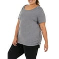 thumbnail image 2 of Terra & Sky Women's Plus Size Scoop Neck Shirred T-Shirt, 2 of 7