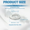 thumbnail image 2 of Uxcell Rondelles Verrouillables en Coin Acier au Manganèse Résistant aux Vibrations Rondelles de Sécurité pour Boulons Vis 4 18 mm, 2 of 7